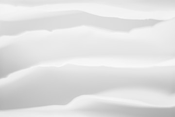 Obraz premium Closeup of white paper layers stack. Abstract art background. Blur cloud waves design. Copy space.