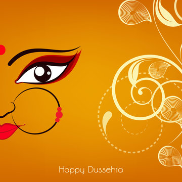 Happy Dussehra Concept.
