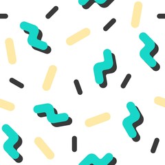 Memphis seamless pattern with Geometric element background