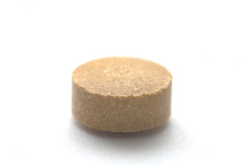 pills on white background