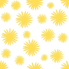 Floral seamless pattern yellow color