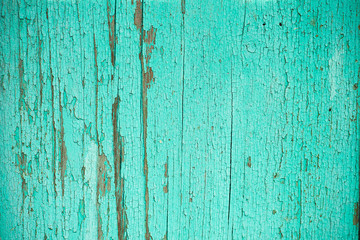 Grunge background. Peeling paint on an old wooden floor. Vintage wood background. Old Wood texture
