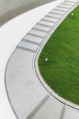 Modern stairway. Building abstract background
