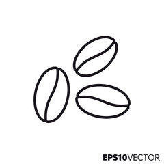 coffee beans vector line icon