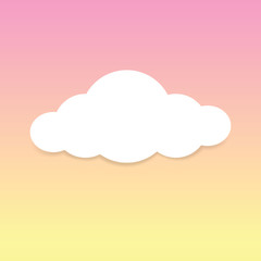 fluffy clouds white on pink sky background, sky background with clouds white cartoon concept, sky pink and cloud white for banner advertising background