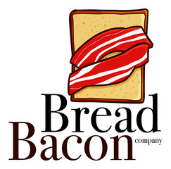 Cute and funny logo for Bread & Bacon company