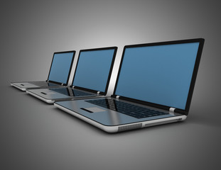 Fototapeta premium 3D laptop concept. 3d illustration