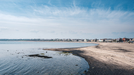 Houses on the sea front at Newbiggin in Nothumberland