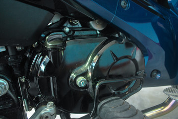 Fototapeta na wymiar Equipment parts And various parts 4-stroke motorcycle.