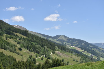 Saalbach-Hinterglemm, Salzburg, Pinzgau, Lengau, Weiler, Landwirtschaft, Bergbauerndorf, Weide,...
