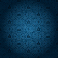 Dark blue background wallpaper for your design, vector image