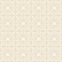 Seamless background royal style pattern for your design, vector image