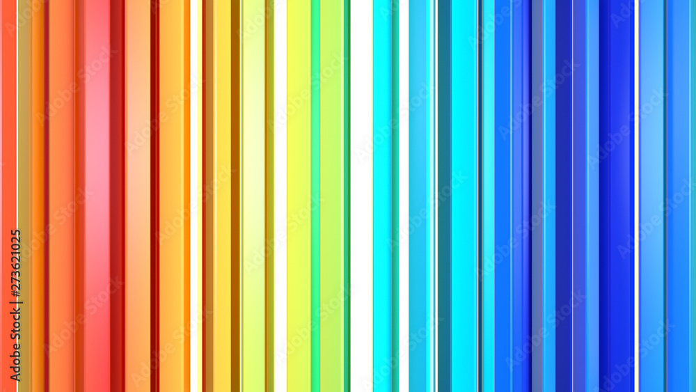 Poster vivid colorful vertical lines 3d rendering