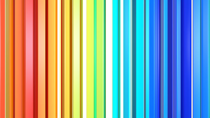 Vivid colorful vertical lines 3D rendering