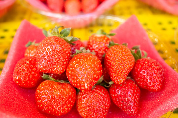 strawberry at the traditional market