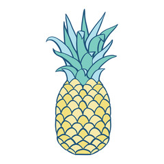 Vector Pineapple Designer Element and seamless pattern design. Perfect for fabric, scrapbooking and wallpaper projects.	