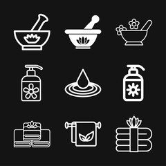 Aromatherapy icon, accessory for aromatherapy. Concept illustration for web site