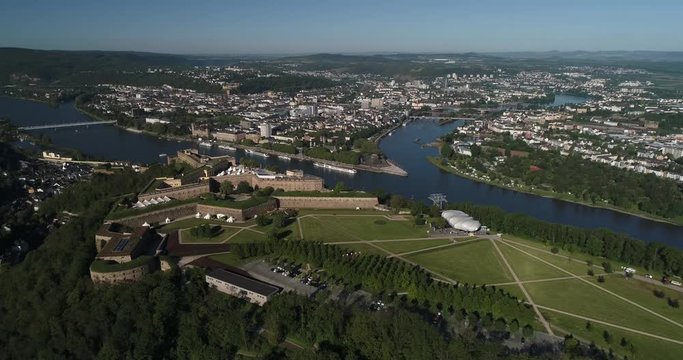 Festung Ehrenbreitstein und Deutsches Eck in Koblenz