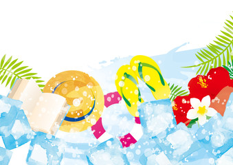 ハイビスカスとクールなリゾート