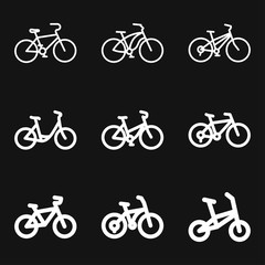 Bicycle icon. Vector element illustration on background.