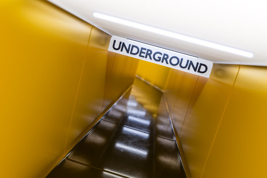 A typical underground corridor background
