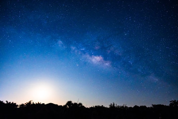 Obraz na płótnie Canvas night sky with milky way galaxy