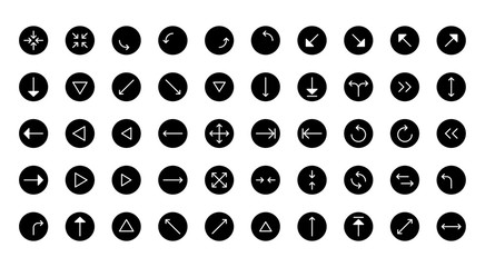 Arrows Glyph Icon Set
