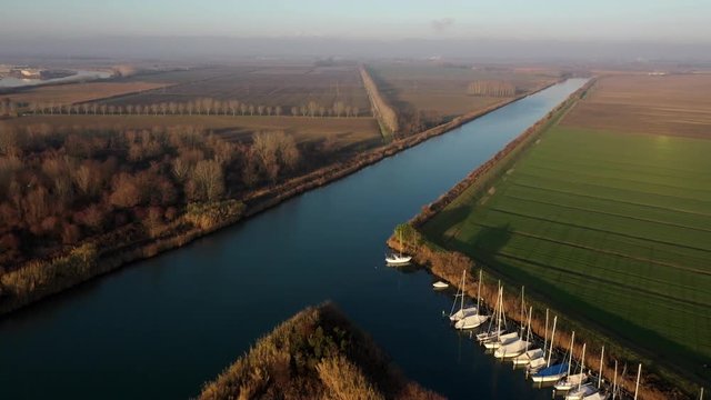 Artificial canals in the Grado Lagoon, Italy