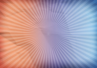 Colorful crumpled sunburst paper background.