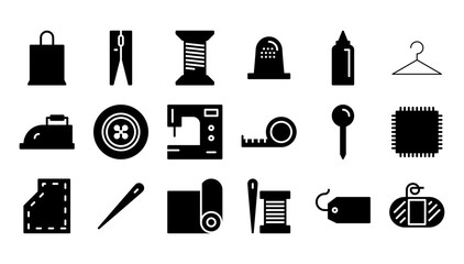 Sewing Glyph Icons