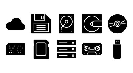 Data Storage Icon Set