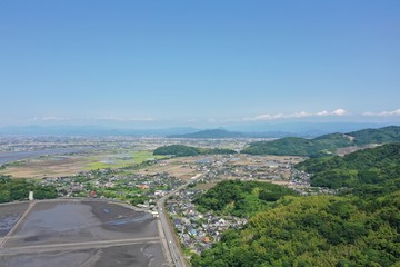 Country port town where fishing is flourishing