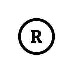 Registered icon. Original trademark sign