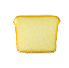 Fototapeta premium butter bake slice isolated on white background