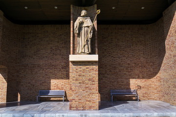 Saint Bernardus in public gallery of Saints before Pilgrimage Basilica of the Assumption of the...