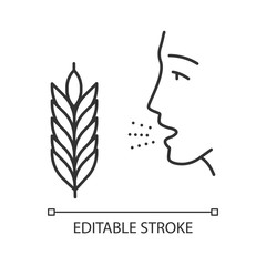 Wheat allergy linear icon