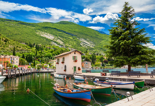 fishing harbor in Nago-Torbole