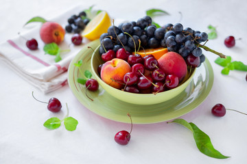Various Fresh Fruits On Platter