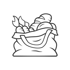 Reusable produce bag inear icon