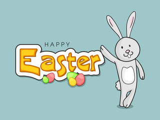 Greeting card design for Happy Easter celebration.