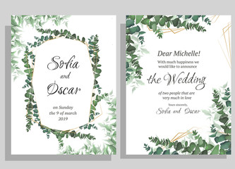 green frame with leaves