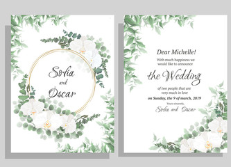 green floral frame with flowers