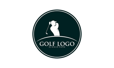 Golf silhouette logo