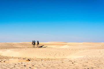 Fototapeta na wymiar Desert activities in Tunisia