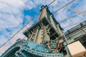 Manhattan Bridge in New York, United States.