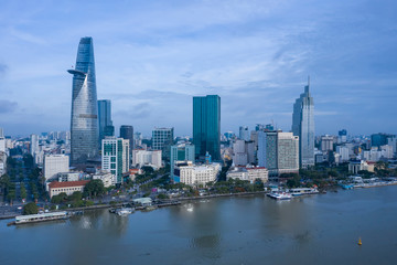 Fototapeta na wymiar Ho Chi Minh City Skyline (Saigon) Vietnam Morning Light