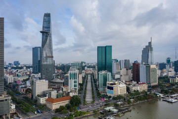 Naklejka na ściany i meble Ho Chi Minh City Skyline (Saigon) Vietnam Morning Light