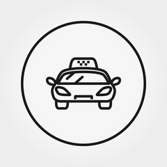 Taxi. Universal Icon. Vector. Editable Thin line.