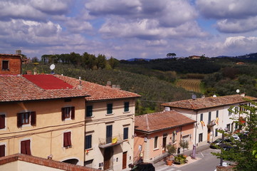 Fototapeta na wymiar View of Vinci, Tuscany, Italy