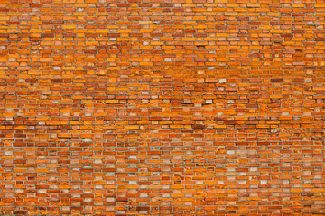 Brick wall. Red bricks background.